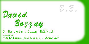 david bozzay business card